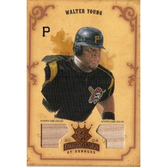 2004 Diamond Kings DK Materials Bronze #62 Walter Young Bat-Bat/100