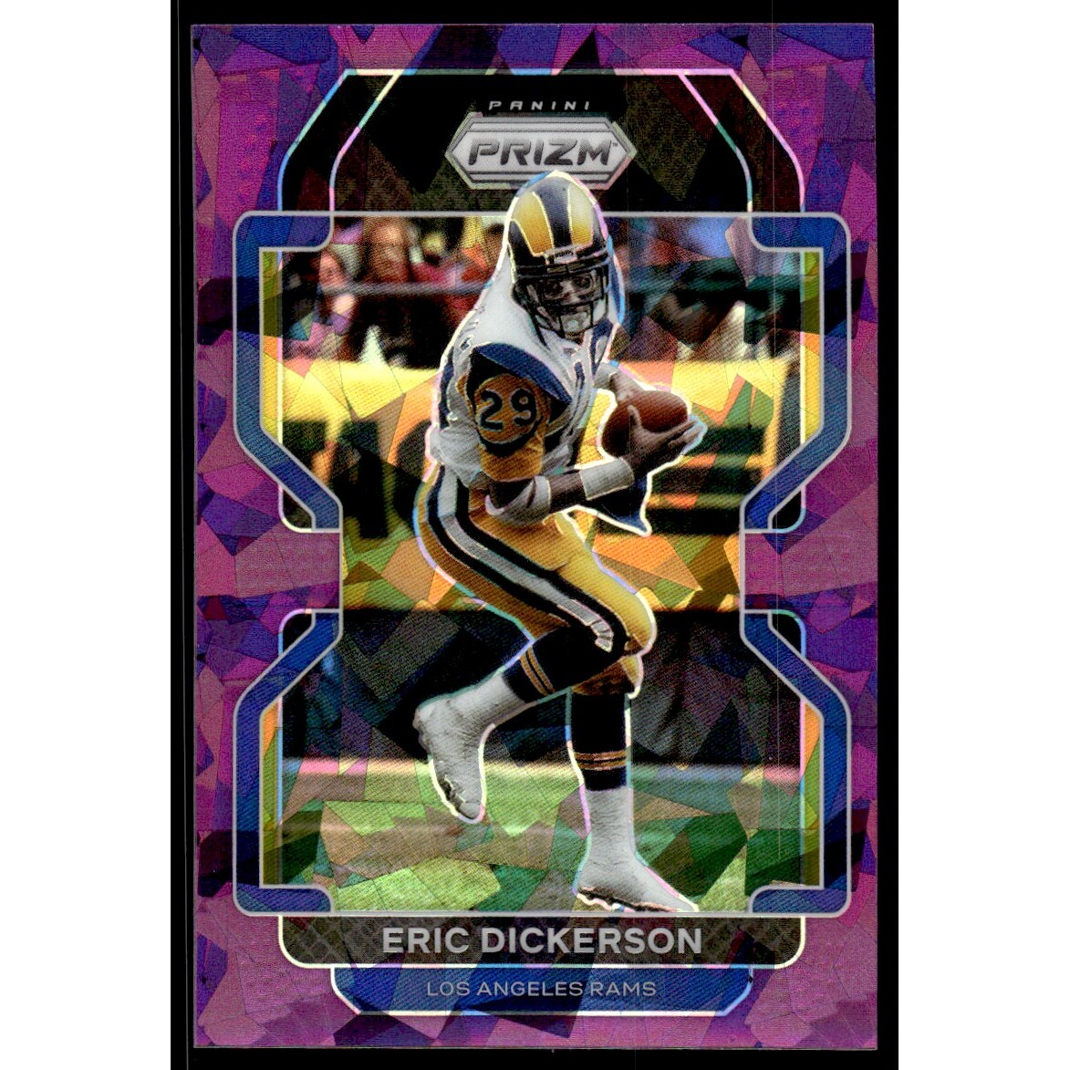 2021 Panini Prizm Prizms Purple Ice #72 Eric Dickerson. rookie card picture