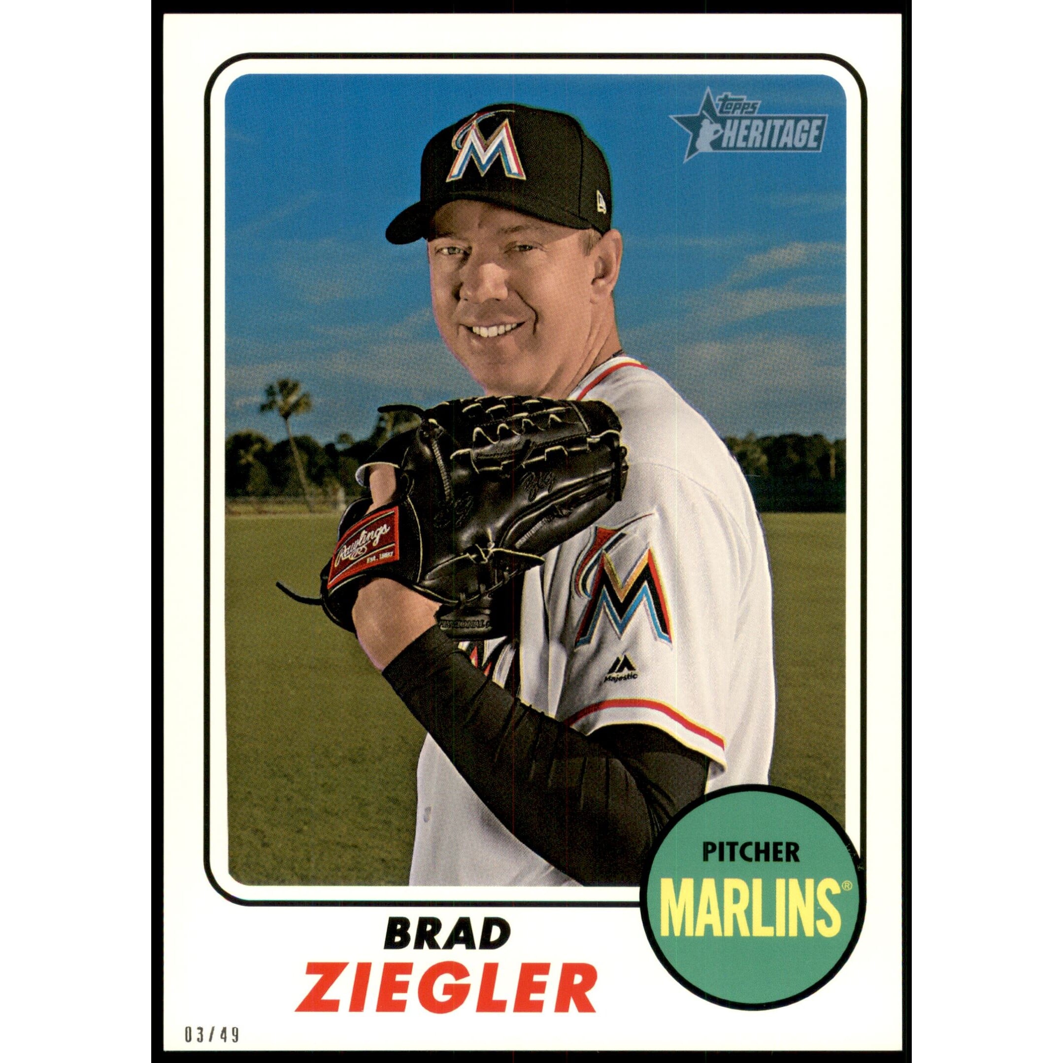 2017 Topps Heritage 5x7 #582 Brad Ziegler. rookie card picture