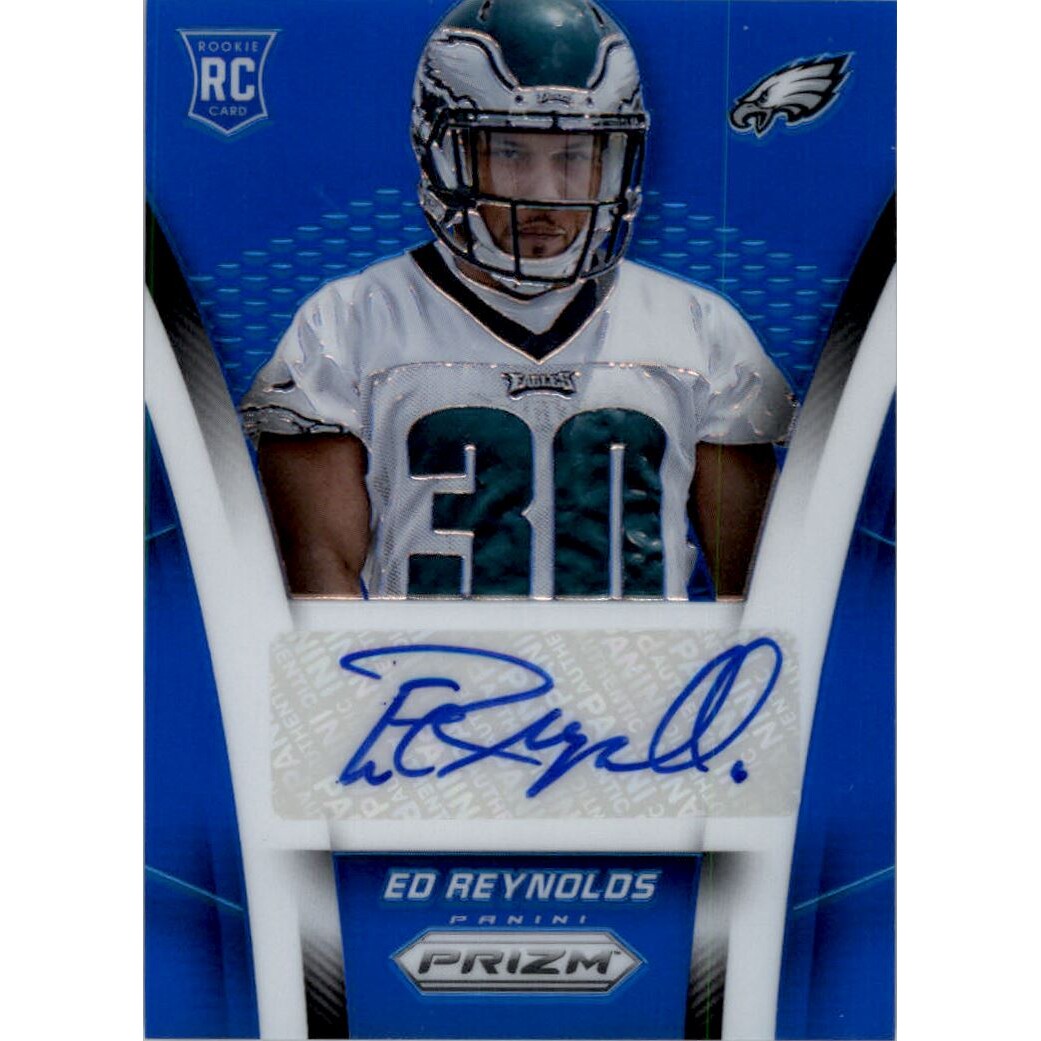 2014 Panini Prizm Rookie Autographs Prizms Blue #ARER Ed Reynolds/75. rookie card picture