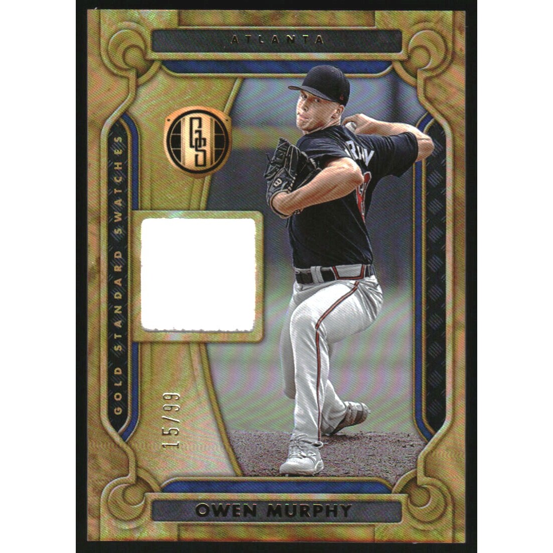 2023 Panini Chronicles Gold Standard Swatches Gold #16 Owen Murphy. rookie card picture