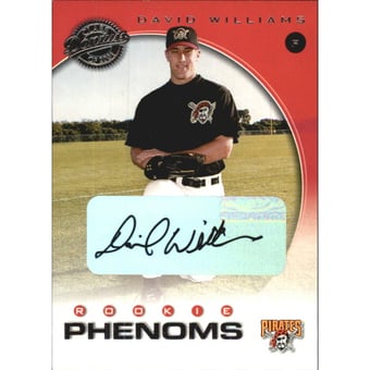 2001 Donruss Class of 2001 Rookie Autographs #225 David Williams PH/200*