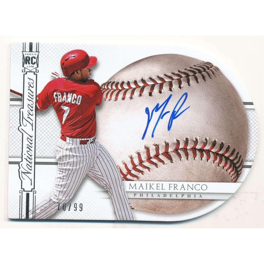 2015 Panini National Treasures Baseball Signature Die Cuts #97 Maikel Franco/99