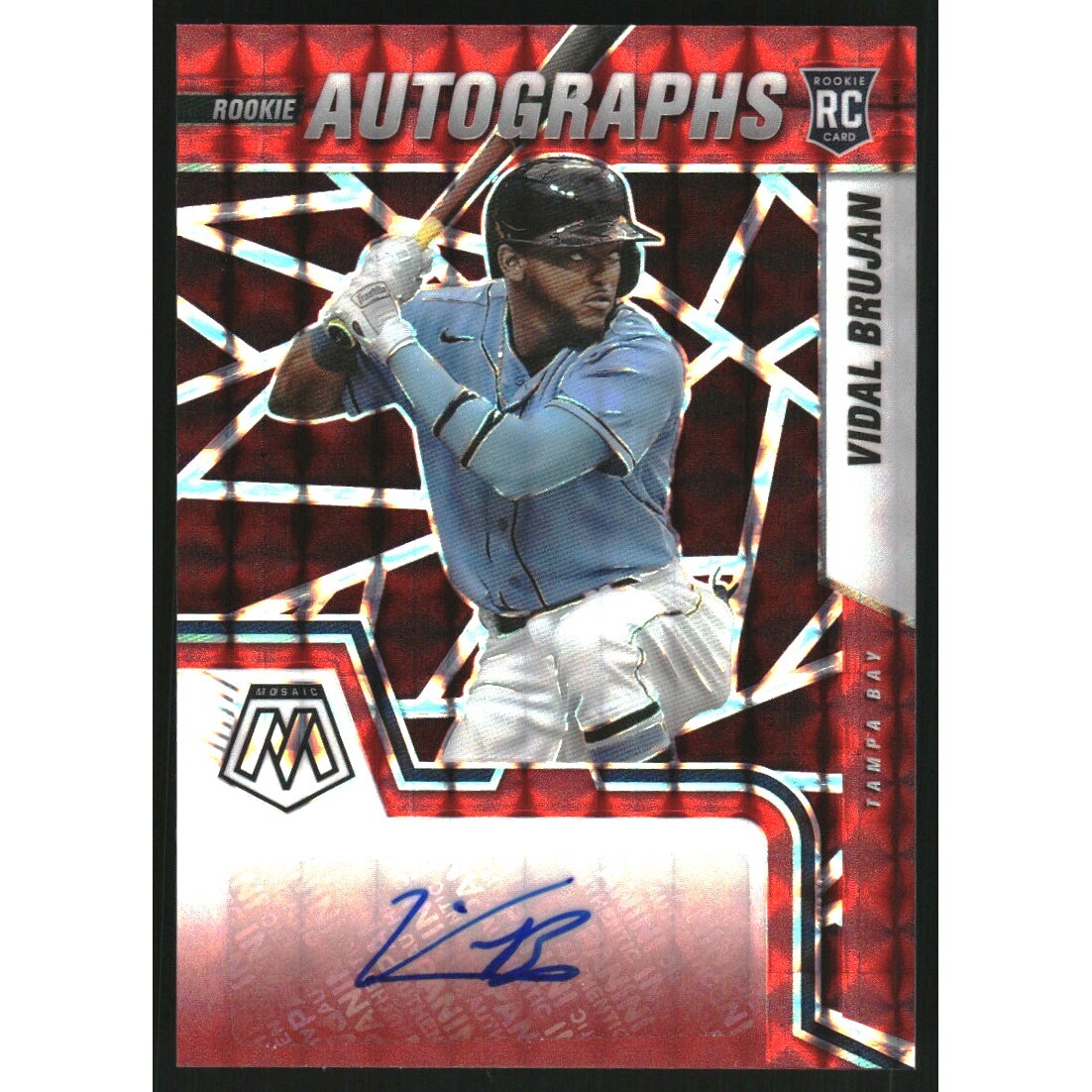 2022 Panini Mosaic Rookie Autographs Mosaic Choice Fusion #45 Vidal Brujan 2022 Panini Mosaic Rookie Autographs Mosaic Choice Fusion #45 Vidal Brujan