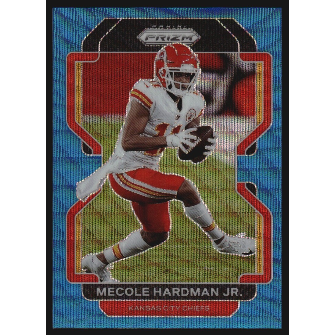 2021 Panini Prizm Prizms Blue Wave #188 Mecole Hardman Jr.