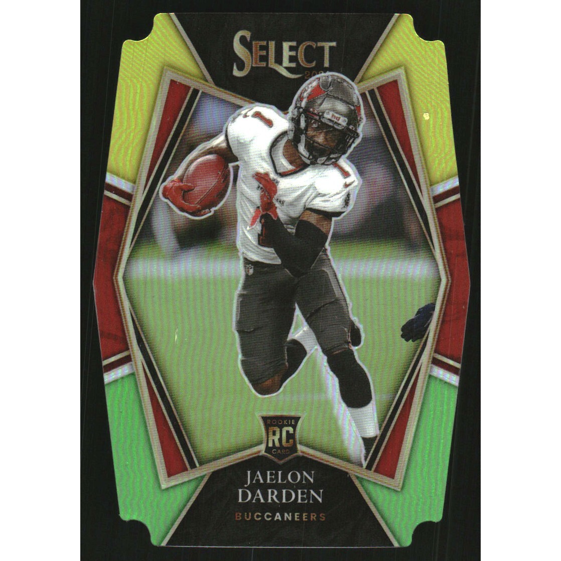 2021 Select Prizm Green and Yellow Die Cut #177 Jaelon Darden