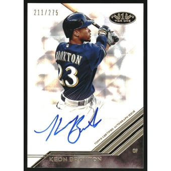 2018 Topps Tier One Break Out Autographs #BAKB Keon Broxton/275