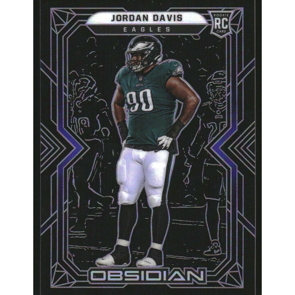 2022 Panini Obsidian Electric Etch Purple #151 Jordan Davis. rookie card picture