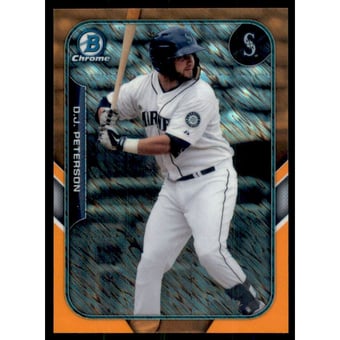 2015 Bowman Chrome Farm's Finest Minis Orange Shimmer Refractors #FFMDP D.J. Peterson