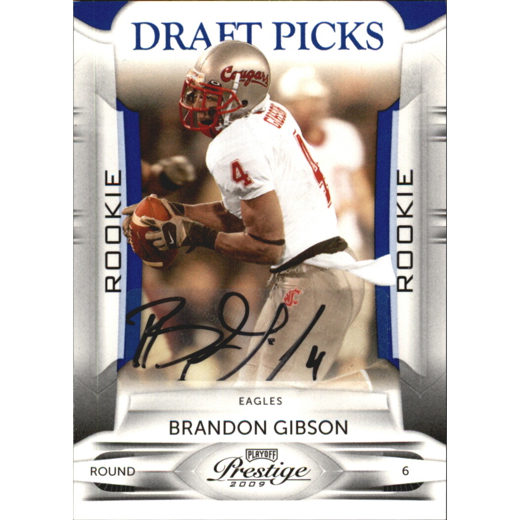 2009 Playoff Prestige Draft Picks Autographs #111 Brandon Gibson/399