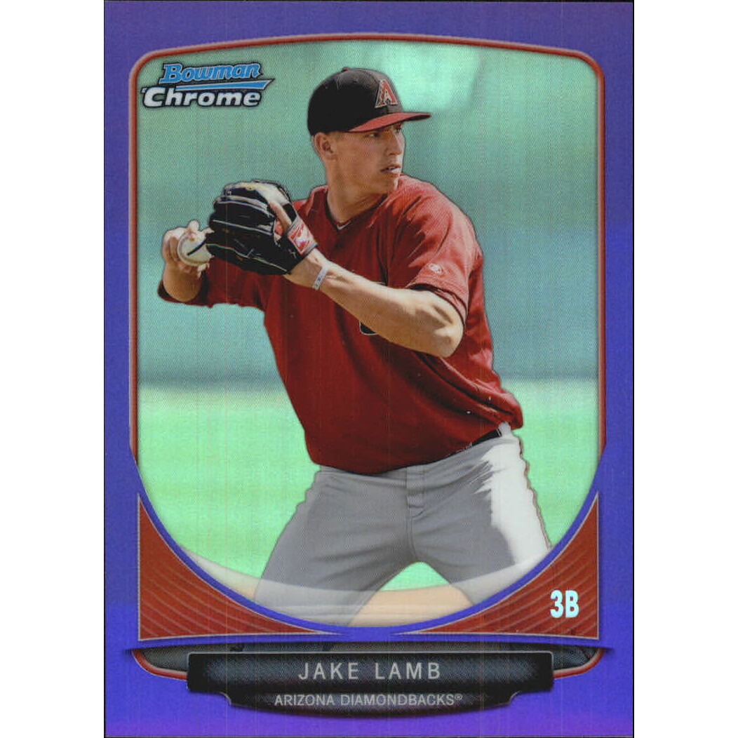 2013 Bowman Chrome Prospects Purple Refractors #BCP161 Jake Lamb. rookie card picture