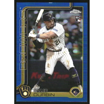 2025 Topps Chrome Update Blue Refractors #USC82 Caleb Durbin