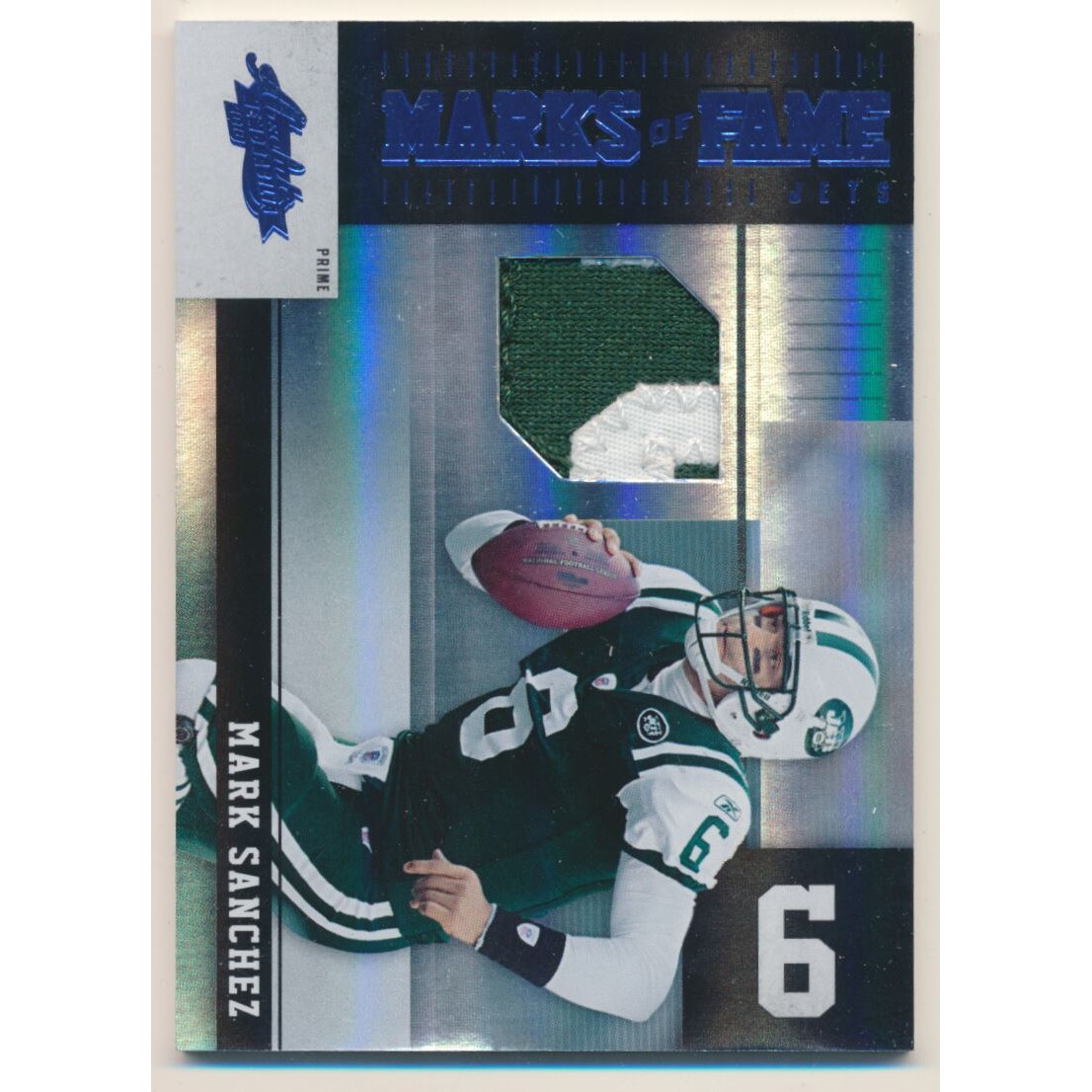 2010 Absolute Memorabilia Marks of Fame Materials Spectrum Prime #13 Mark Sanchez/50