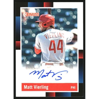 2022 Donruss Retro '88 Signatures #32 Matt Vierling