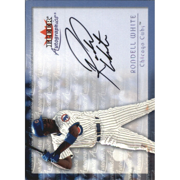 2001 Fleer Autographics #105 Rondell White. rookie card picture
