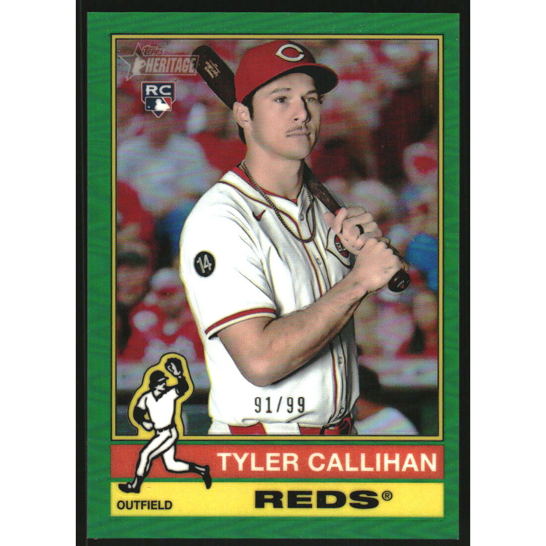 2025 Topps Heritage Chrome Green Refractors #603 Tyler Callihan