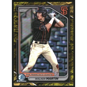 2024 Bowman Chrome Draft Yellow Lunar Refractors #BDC152 Walker Martin