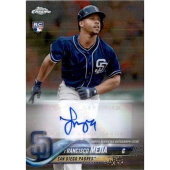 2018 Topps Chrome Update Autograph Refractors #ACBUFM Francisco Mejia