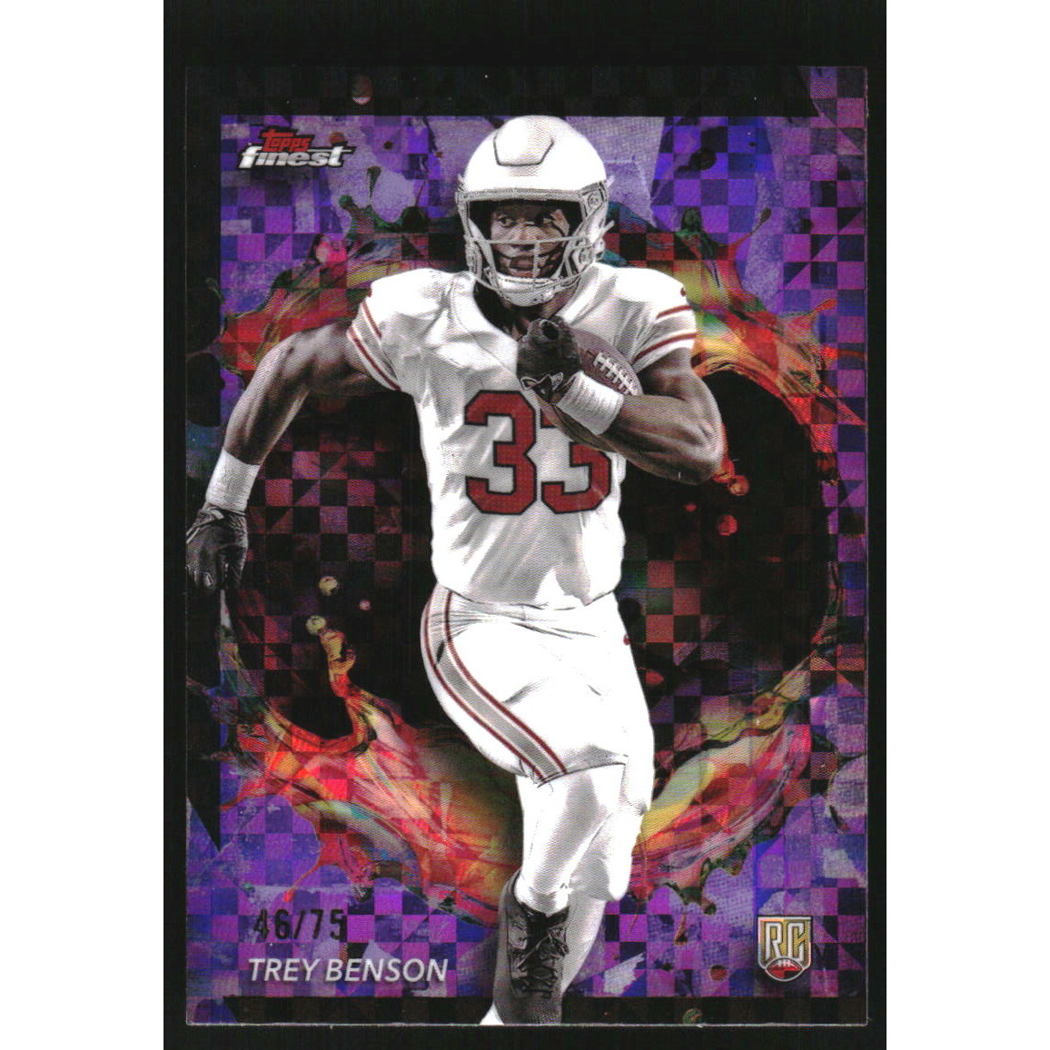 2024 Finest Purple Checkerboard Refractors #283 Trey Benson