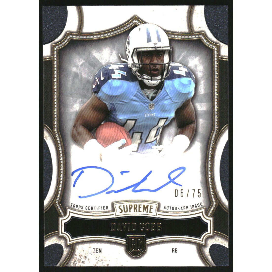 2015 Topps Supreme Rookie Autographs #SRADC David Cobb