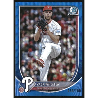 2025 Bowman Chrome Blue Wave Refractors #72 Zack Wheeler