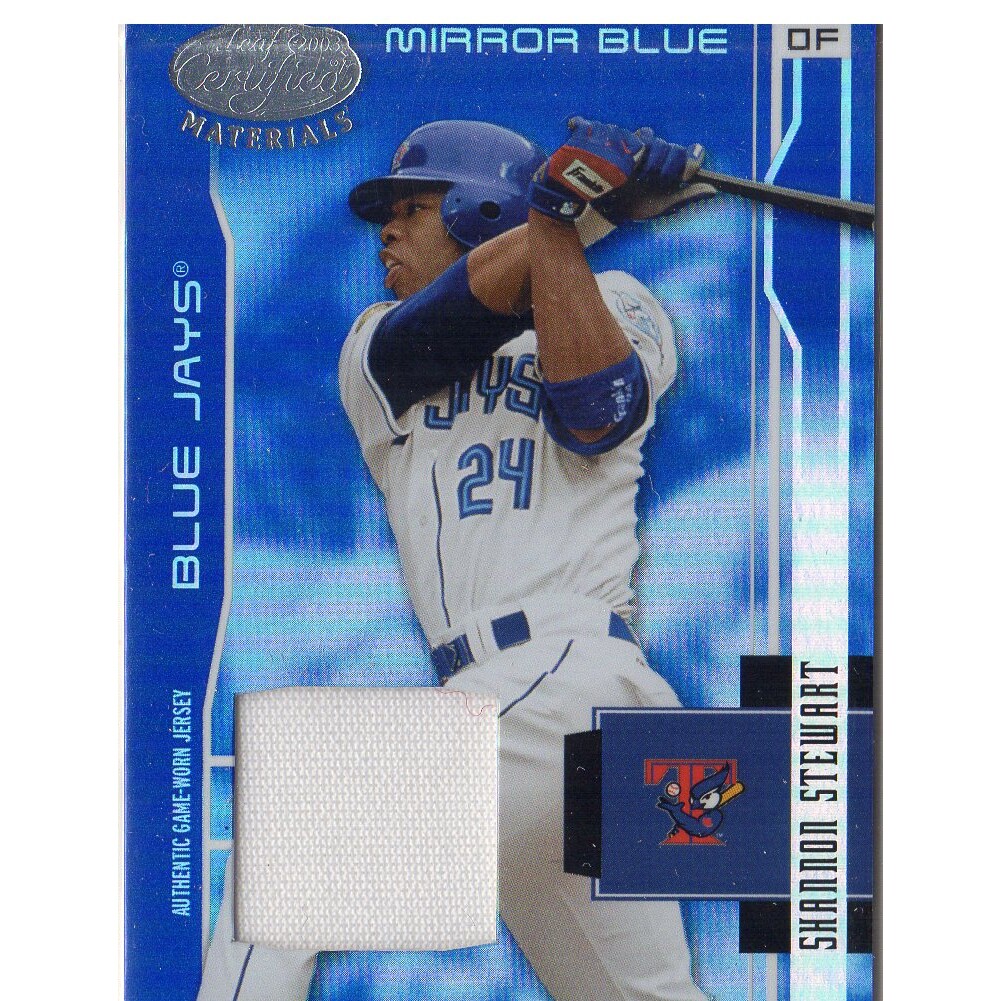 2003 Leaf Certified Materials Mirror Blue Materials #197 Shannon Stewart Jsy/100