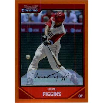 2007 Bowman Chrome Orange Refractors #47 Chone Figgins