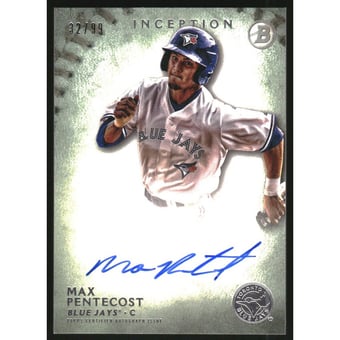 2015 Bowman Inception Prospect Autographs Green #PAMP Max Pentecost