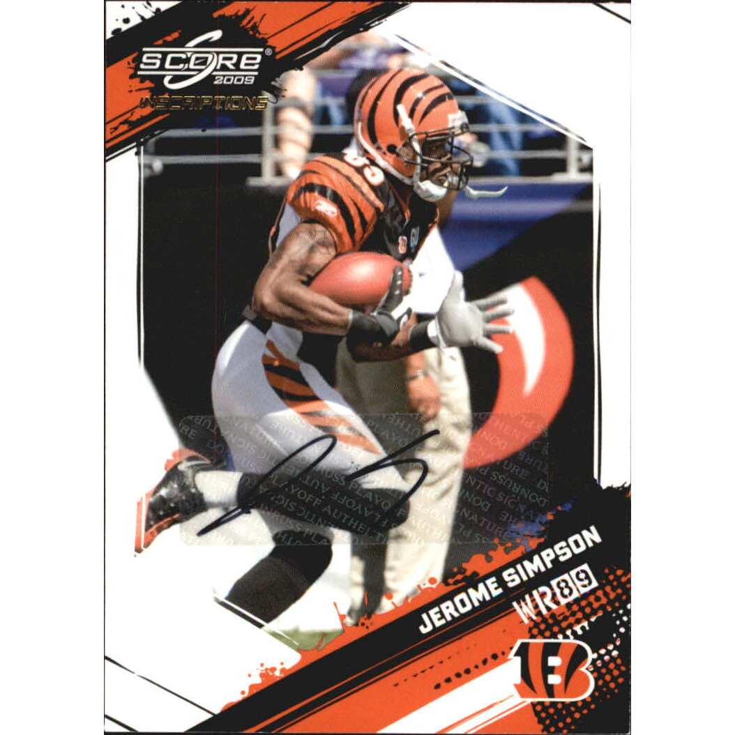 2009 Score Inscriptions Autographs #61 Jerome Simpson/299