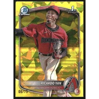 2025 Bowman Chrome Sapphire Prospects Yellow Refractors #BCP31 Ricardo Yan