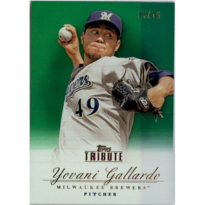 2012 Topps Tribute Green #21 Yovani Gallardo