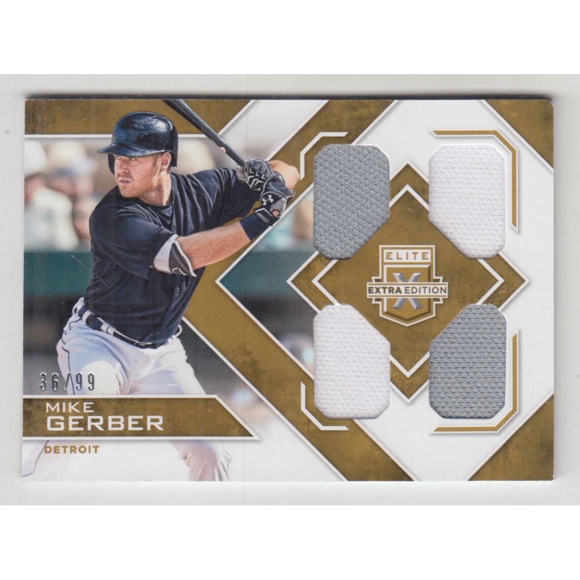 2016 Elite Extra Edition Quad Materials Holo Gold #11 Mike Gerber/99 2016 Elite Extra Edition Quad Materials Holo Gold #11 Mike Gerber/99