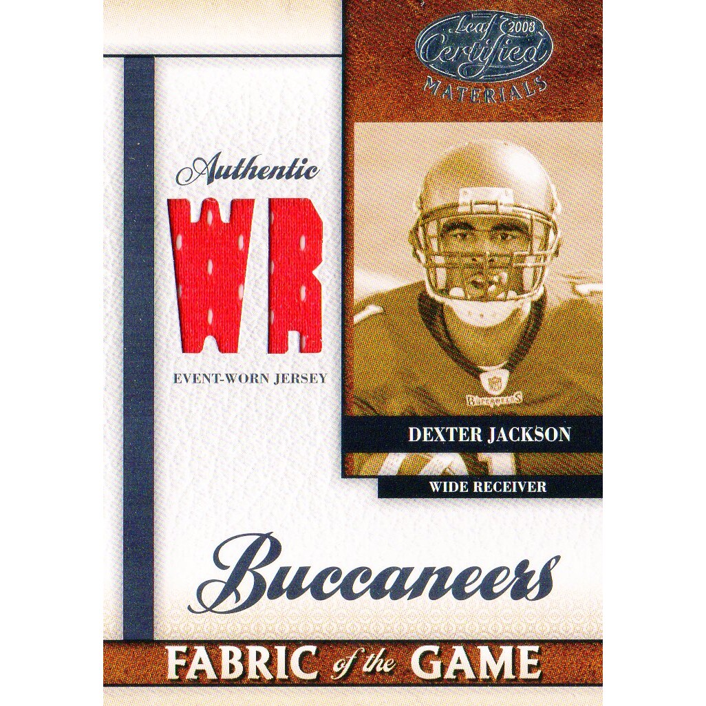 2008 Leaf Certified Materials Rookie Fabric of the Game Position #7 Dexter Jackson