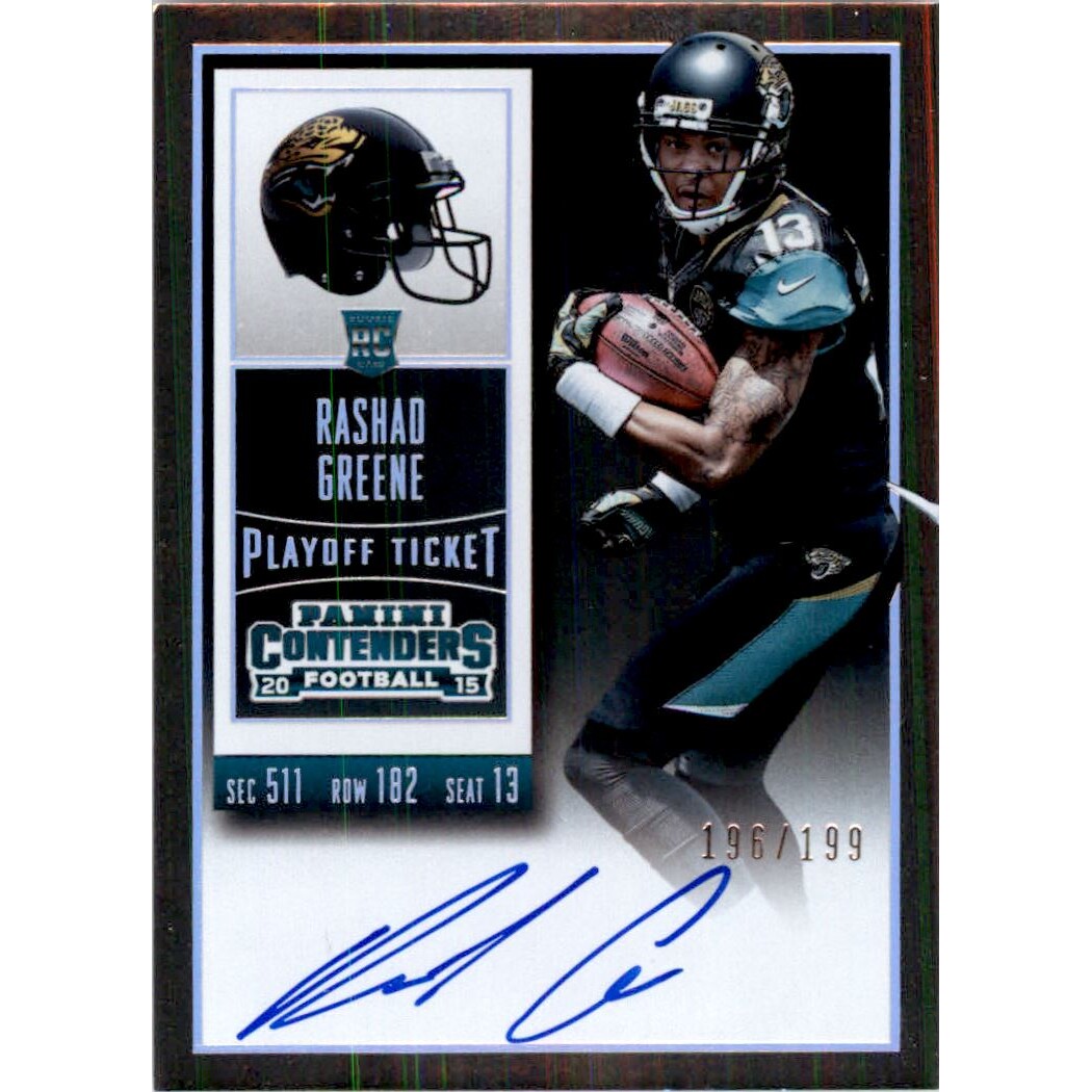 2015 Panini Contenders Playoff Ticket #232A Rashad Greene AU/199