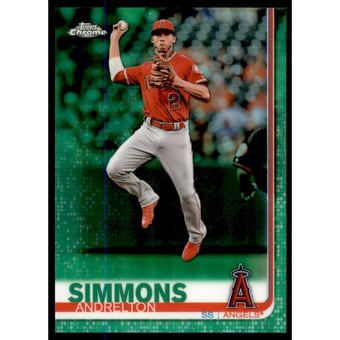 2019 Topps Chrome Green Refractors #4 Andrelton Simmons