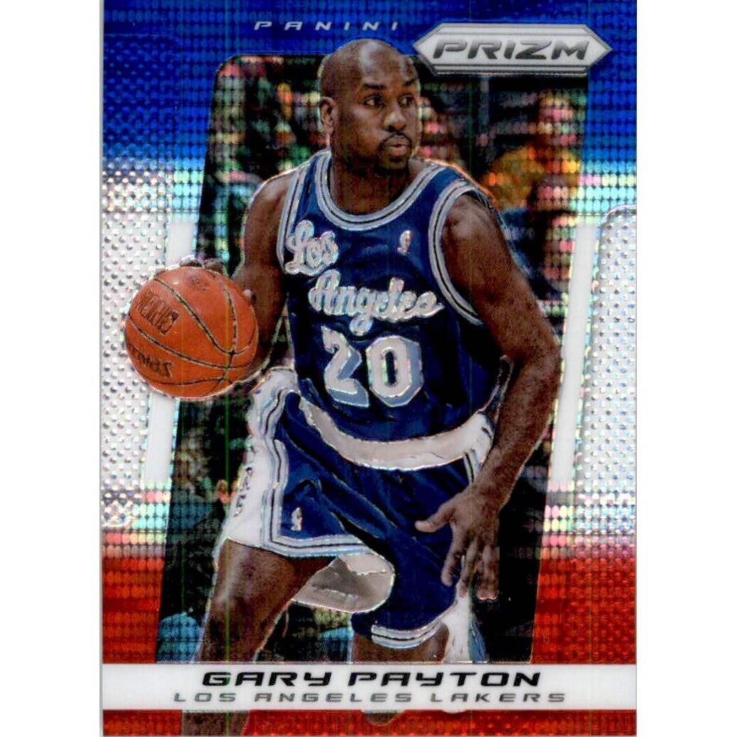 2013-14 Panini Prizm Prizms Blue White and Red Mosaic Monster Box #63 Gary Payton 2013-14 Panini Prizm Prizms Blue White and Red Mosaic Monster Box #63 Gary Payton