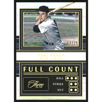 2023 Panini Three and Two Full Count Holo Gold #8 Yogi Berra