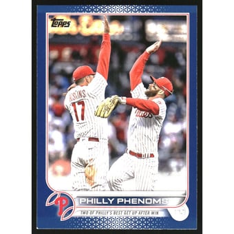 2022 Topps Update Royal Blue #US112 Philly Phenoms/Rhys Hoskins/Bryce Harper
