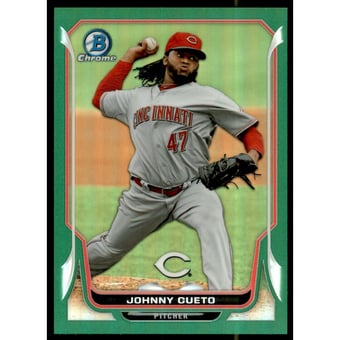2014 Bowman Chrome Green Refractors #85 Johnny Cueto