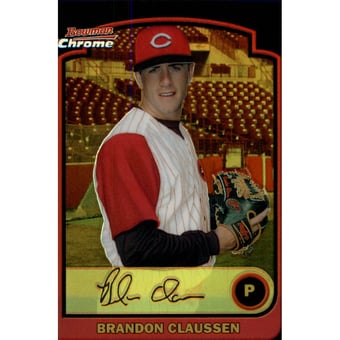 2003 Bowman Chrome Draft Gold Refractors #24 Brandon Claussen