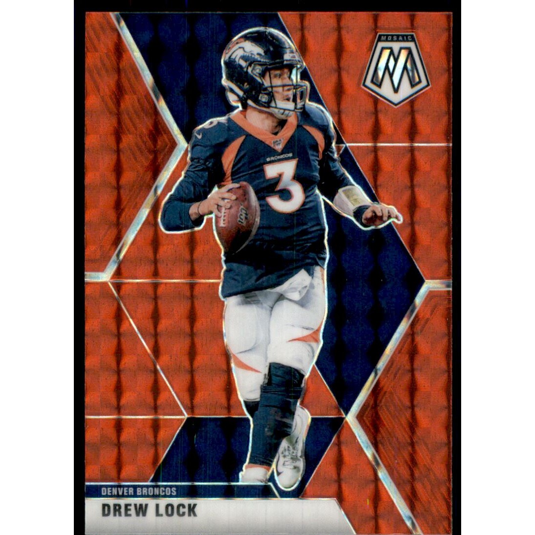 2020 Panini Mosaic Mosaic Red #66 Drew Lock. rookie card picture