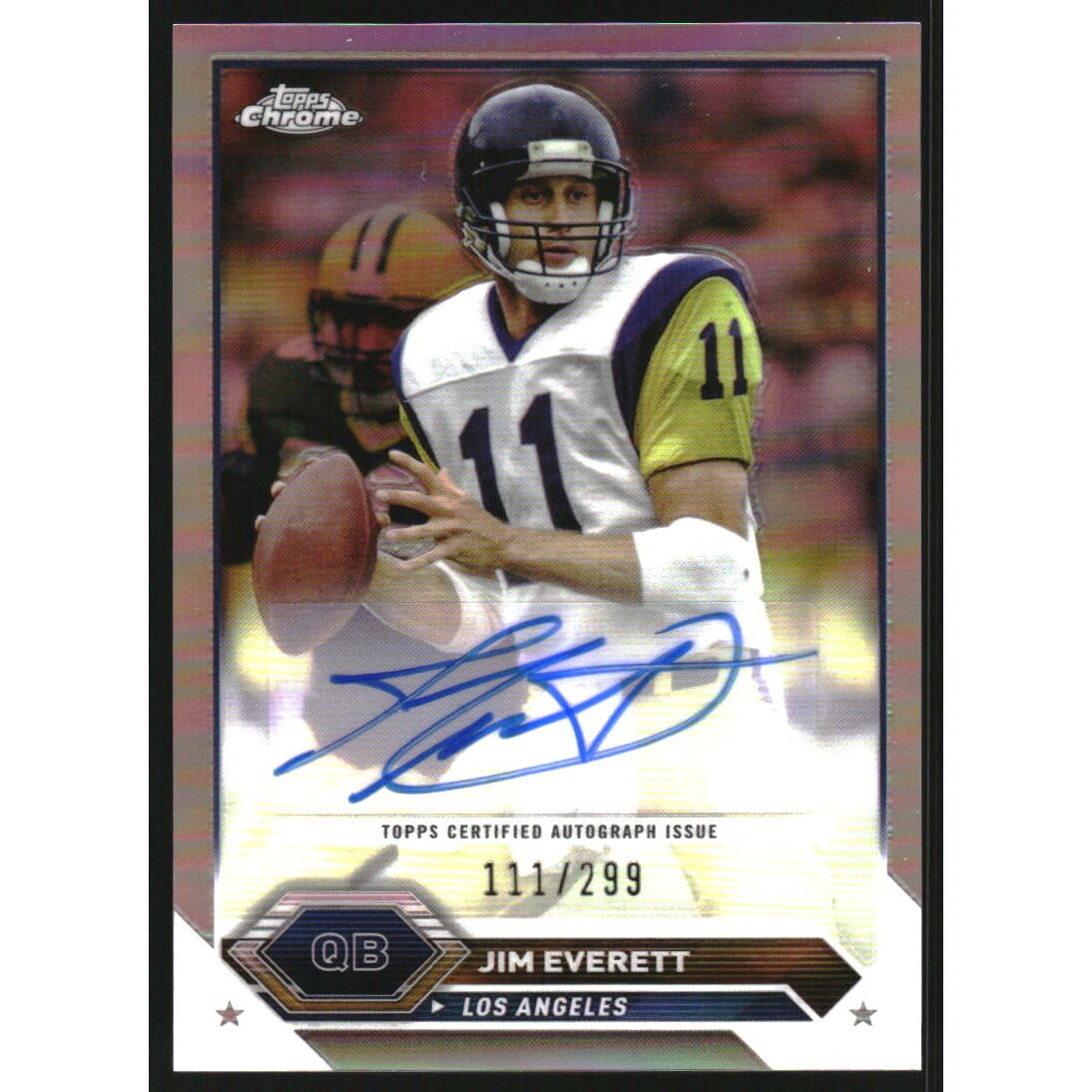 2023 Topps Composite Chrome Autographs Refractors #TCAJEV Jim Everett. rookie card picture