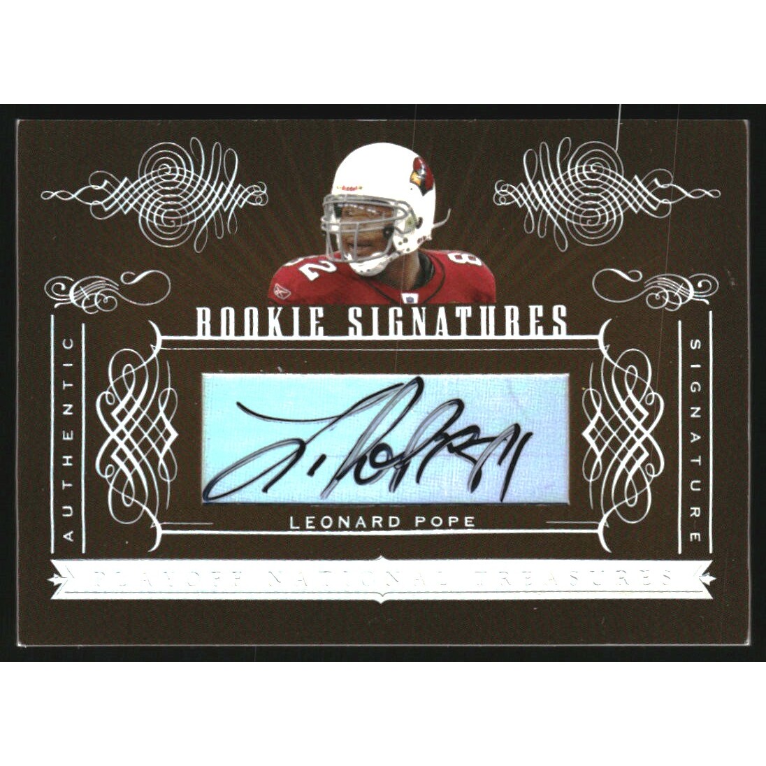 2006 Playoff National Treasures #172 Leonard Pope AU RC
