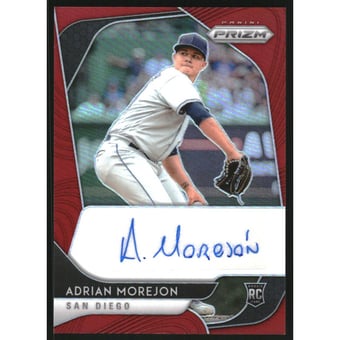 2020 Panini Prizm Rookie Autographs Prizms Red #2 Adrian Morejon/75