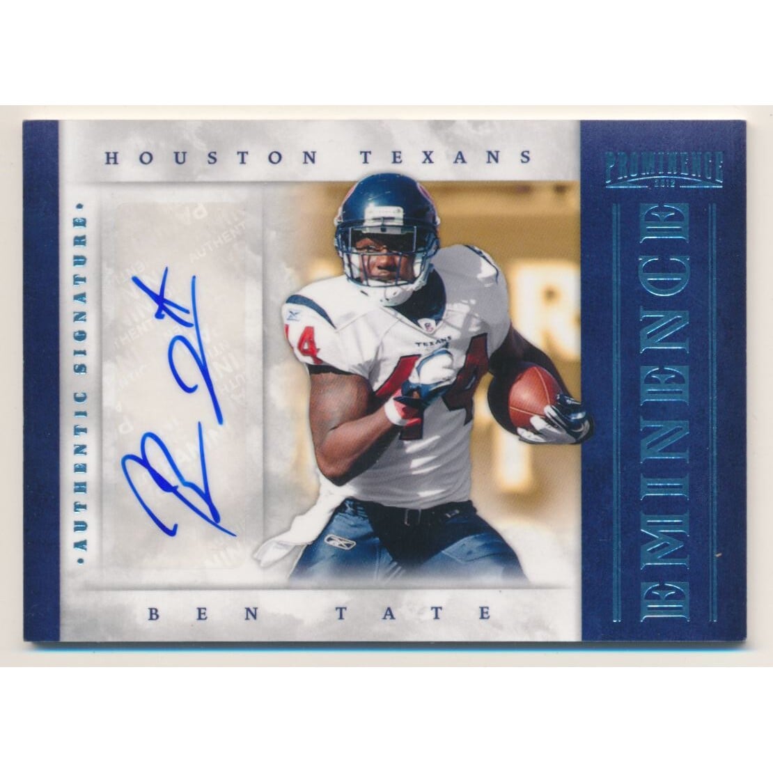 2012 Panini Prominence Eminence Signatures #7 Ben Tate/50. rookie card picture