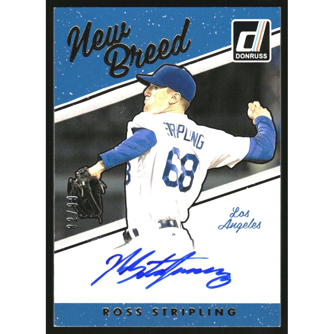 2017 Donruss New Breed Autographs Gold #NBRS Ross Stripling/99