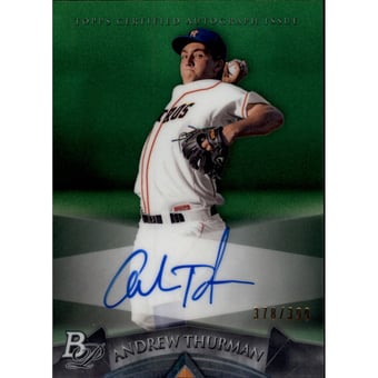2014 Bowman Platinum Prospect Autographs Green Refractors #APAT Andrew Thurman