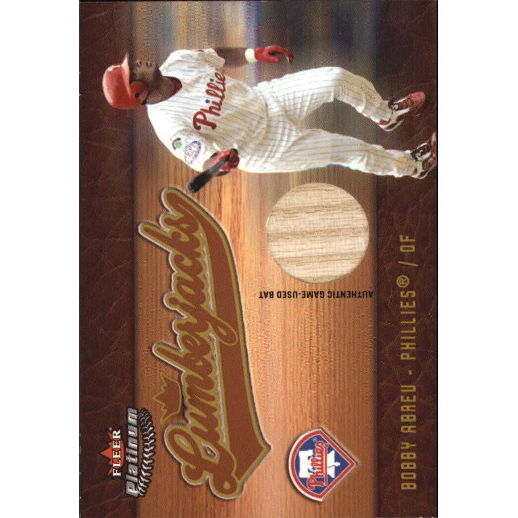 2005 Fleer Platinum Lumberjacks Bat Gold #BA Bobby Abreu. rookie card picture