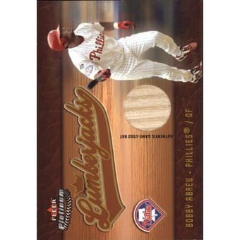 2005 Fleer Platinum Lumberjacks Bat Gold #BA Bobby Abreu