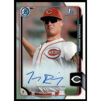 2015 Bowman Chrome Draft Draft Pick Autographs Refractors #BCATR Tanner Rainey